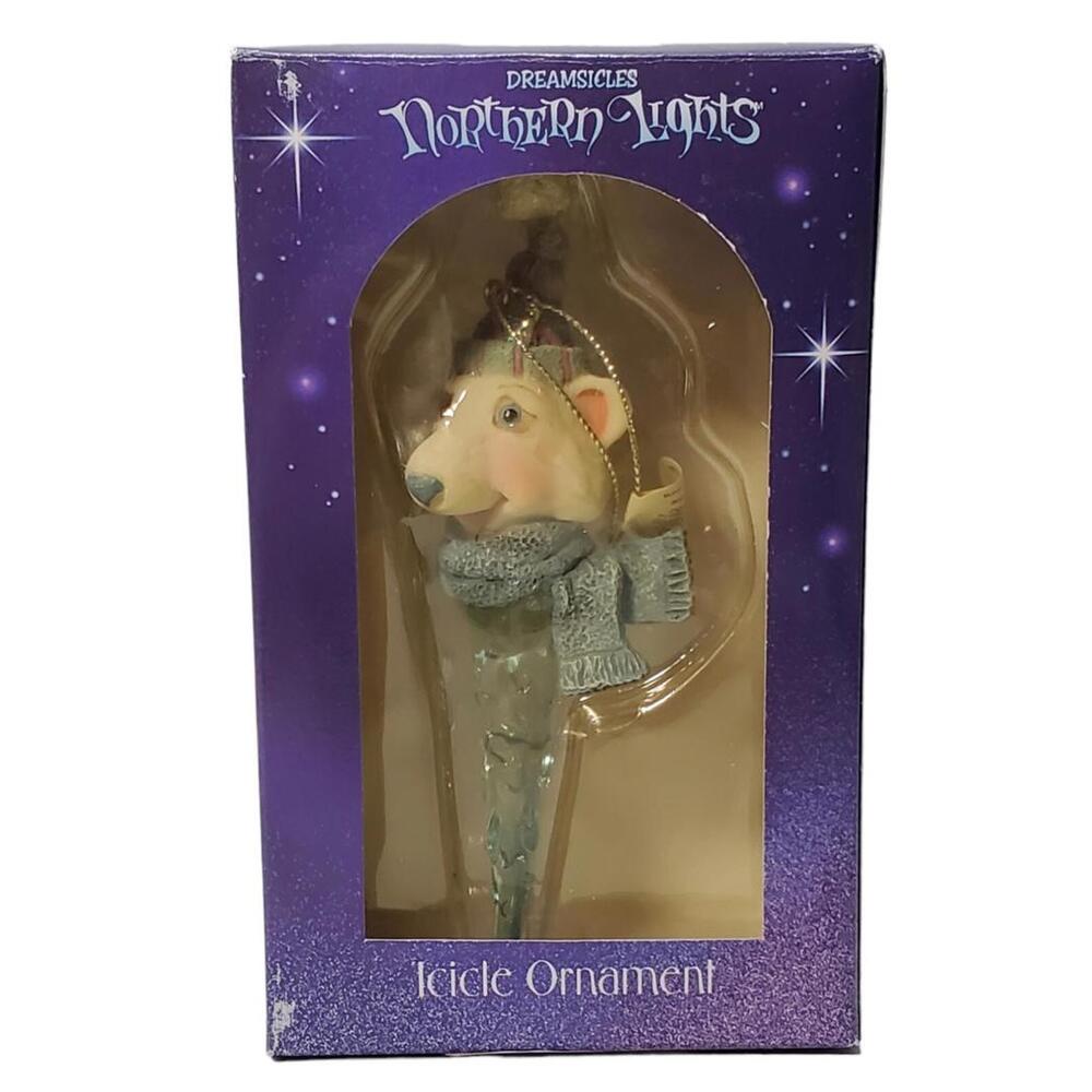 Dreamsicles Northern Lights Bear Icicle Ornament NIB NOS